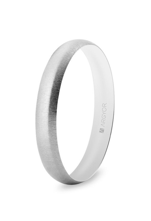 Alianza oro blanco acabado texturizado. 3.3 mm - foto 1 - rfcia. 5B35513T