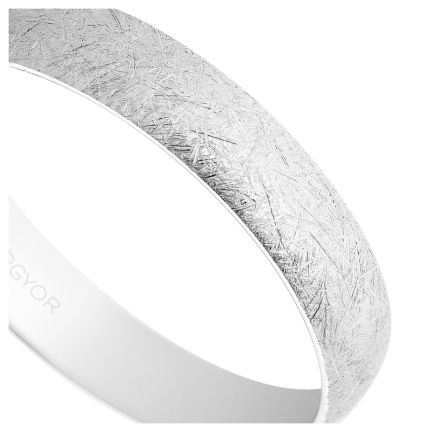 Alianza boda oro blanco efecto hielo. media cana 4 mm - foto 04 - rfcia 045_5B403H