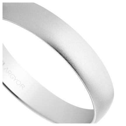 Alianza oro blanco efecto hielo. media cana 4 mm - foto 04 - rfcia 5B403M