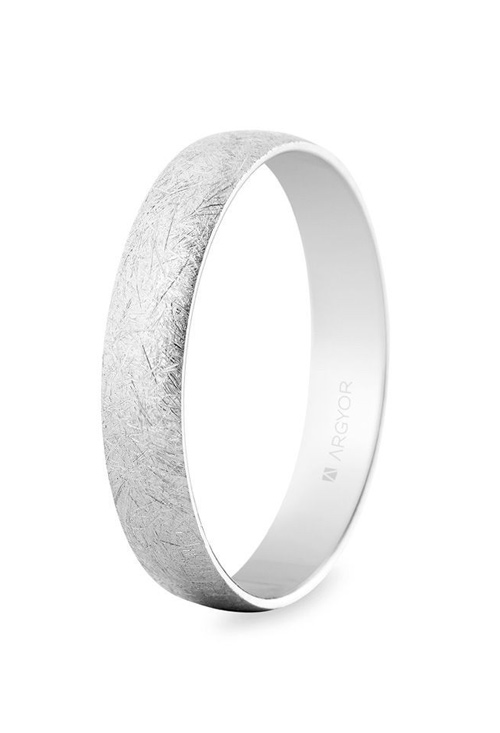Alianza oro blanco efecto hielo. media cana 4 mm - foto 1 - rfcia. 5B403H