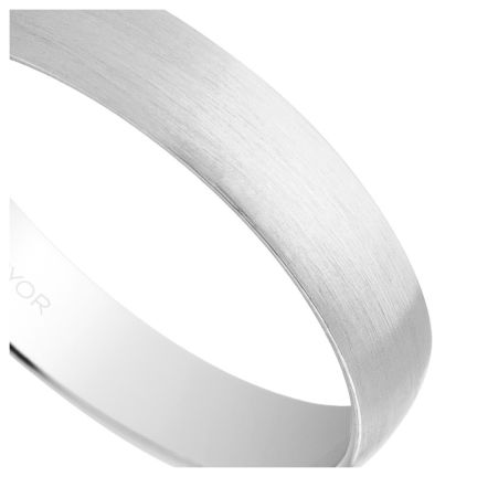 Alianza oro blanco satinada. media cana 4 mm - foto 04 - rfcia 5B403S