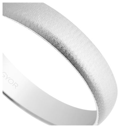 Alianza oro blanco satinada. media cana 4 mm - foto 04 - rfcia 045_5B403T