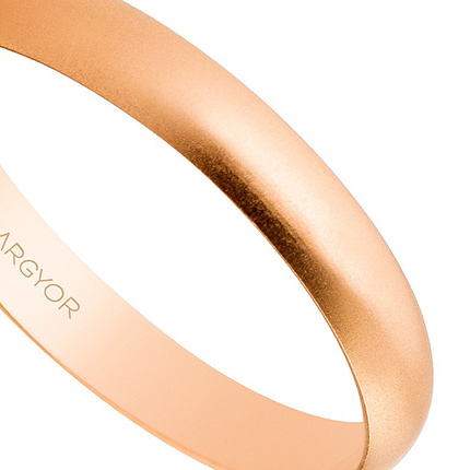 Alianza boda oro rosa 18K 3 mm. efecto arena - foto 04 - rfcia 045_5C305M