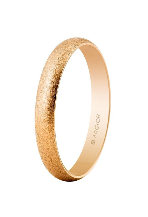 Alianza boda oro rosa 18K 3 mm, efecto hielo 045_5C305H