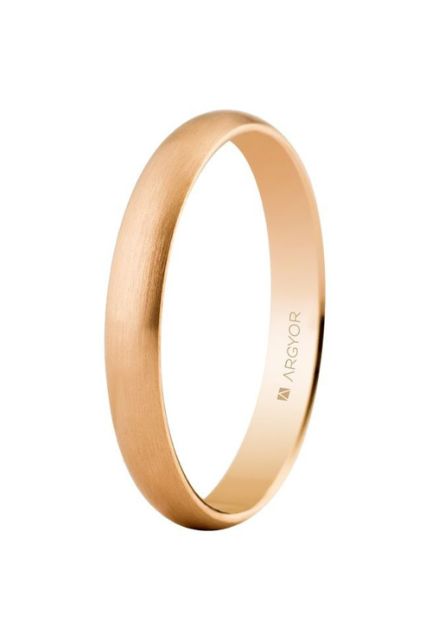 Alianza boda oro rosa 18K 3 mm. satinada - foto 1 - rfcia.045_5C305S