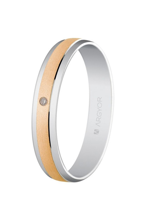 Alianza oro para boda 18K con diamante 4mm. 5C40044D