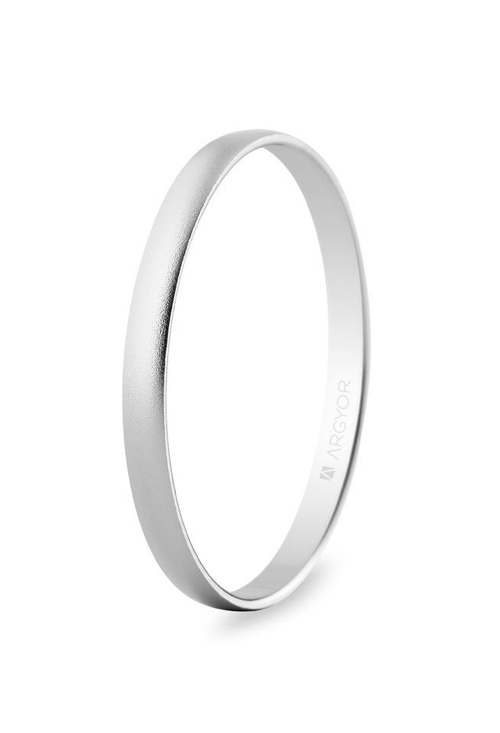 Alianza de oro blanco 2 mm, media caña, acabado arena, Argyor - foto 1 - rfcia. 5B201M