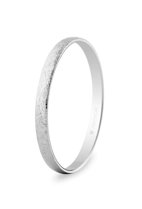 Alianza de oro blanco con acabado hielo 2 mm - foto 1 - rfcia. 5B201H