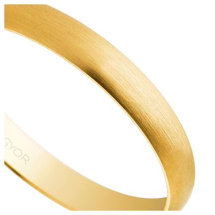 Alianza de oro de boda media cana oro 18 Kilates satinada - foto 04 - Argyor rfcia.50305S