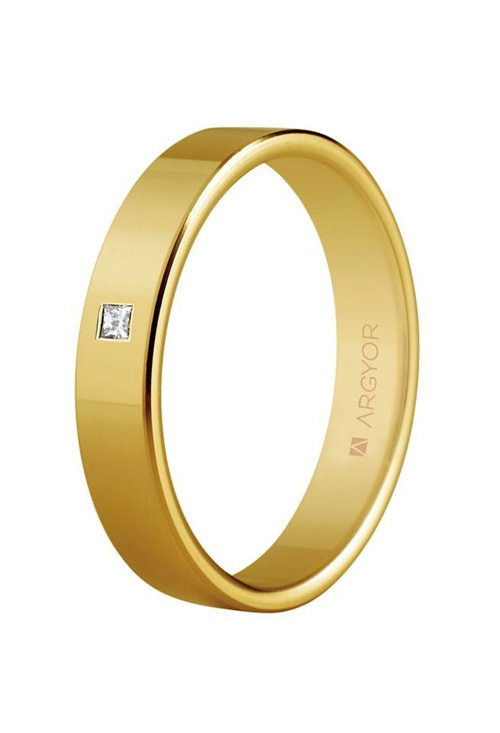 Alianza de boda oro 18 kilates y diamante. 4 mm brillo - foto 1 - Argyor rfcia.5140150P