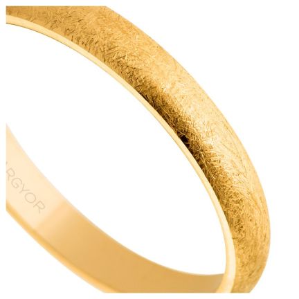 Alianza de oro amarillo 18 ktes. 3 mm. efecto hielo - foto 04 - Argyor rfcia 50306H