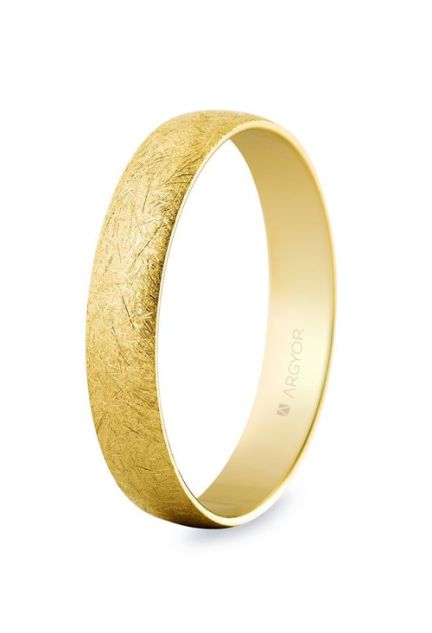 Alianza de oro amarillo 18 ktes. 4 mm. efecto hielo - foto 1 - Argyor rfcia.50403H