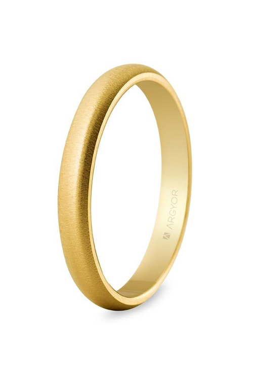 Alianza de boda oro amarillo 18 ktes. textura horizontal. 3 mm - foto 1 - Argyor rfcia.50306T