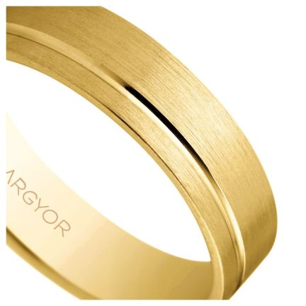 Alianza de oro amarillo 9 kilates. mate y brillo 5mm - foto 04 - rfcia Argyor rfcia.9K5150316