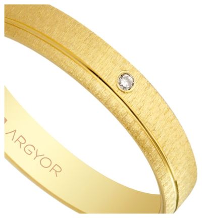 Alianza de oro amarillo de boda con diamante 9K 3.50mm - foto 04 - Argyor rfcia.9K55401473