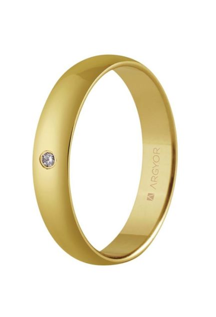 Alianza de oro amarillo 9K con diamante. 4mm - foto 1 - Argyor rfcia.9K55401001
