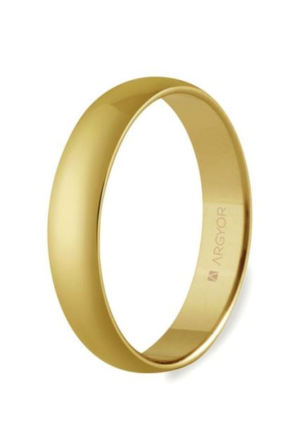 Alianza de oro amarillo 9K. brazo brillo 4mm - foto 1 - Argyor rfcia.9K50405