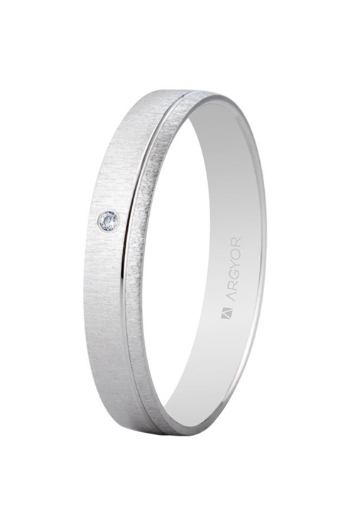 Alianza oro blanco con diamante, 3,50mm 554B1473