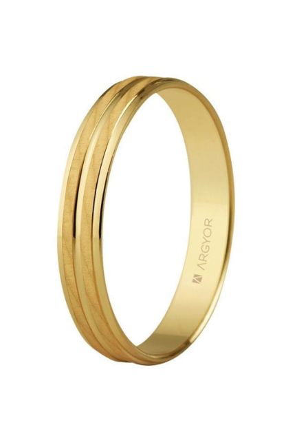 Alianza de oro 9 ktes bandas mate y biseles brillo - foto 1 - Argyor rfcia.9K5140340