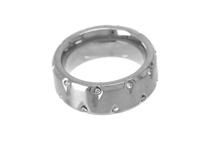 Anillo en acero con circonitas - foto 04 - rfcia 276_A2326