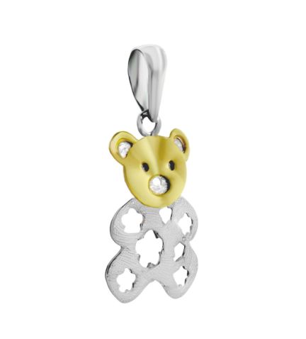 Colgante de plata y oro amarillo 18 ktes Oso - foto 04 - rfcia 234_5002