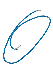 Collar cuero y plata 925 color azul 40 cm - foto 3 - rfcia.240_CUE2A-40