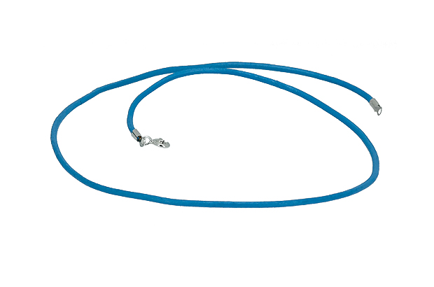 Collar cuero y plata 925 color azul 50 cm - foto 1 - rfcia.240_CUE2A-50