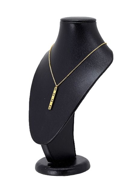 Gargantilla en acero dorado motivo números romanos. 276_A1989-A venta online