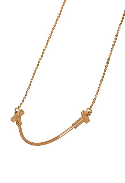 Gargantilla en acero chapado en rosado y motivo curvo, para mujer venta online 276_A1785-R