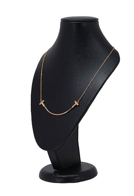 Gargantilla en acero chapado en rosado y motivo curvo, para mujer precios baratos 276_A1785-R