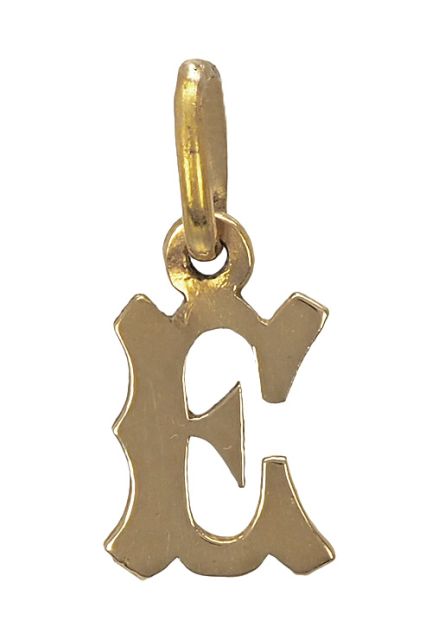 inicial B oro amarillo 18 kilates