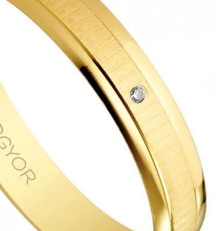 Alianza de oro amarillo 18 ktes. con diamante - foto 2 - Argyor rfcia.5135495D