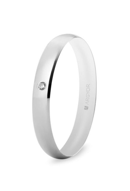 Alianza oro blanco con diamante - foto 3 - Argyor rfcia 5B35513D