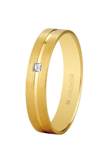 Alianza de oro amarillo 18 ktes con diamante - foto 3 - Argyor rfcia.5140494P