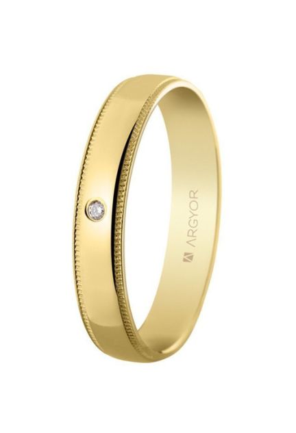 Alianza de boda oro 18 ktes con diamante Argyor 5140512D