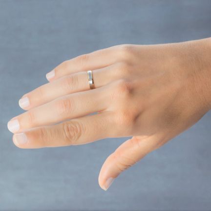 Alianza de oro 18 k con diamante - foto 04 - rfcia 5240496D