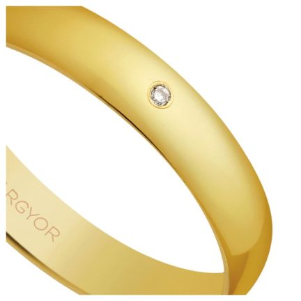Alianza de oro amarillo con diamante - foto 04 - Argyor rfcia.50353D