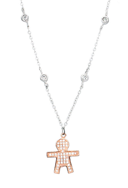 Gargantilla en plata y circonitas Niño - foto 3 - rfcia.088_015682-3G