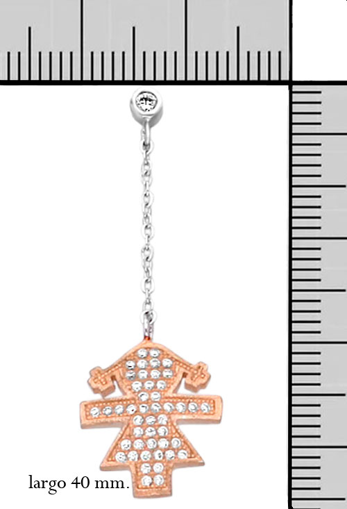 pendientes largos plata bicolor motivo nina 088_015682-2P_M