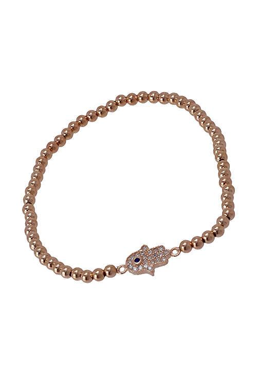 Pulsera plata chapada en rosa, Mano de Fatima - foto 3 - rfcia.218_BH015R00