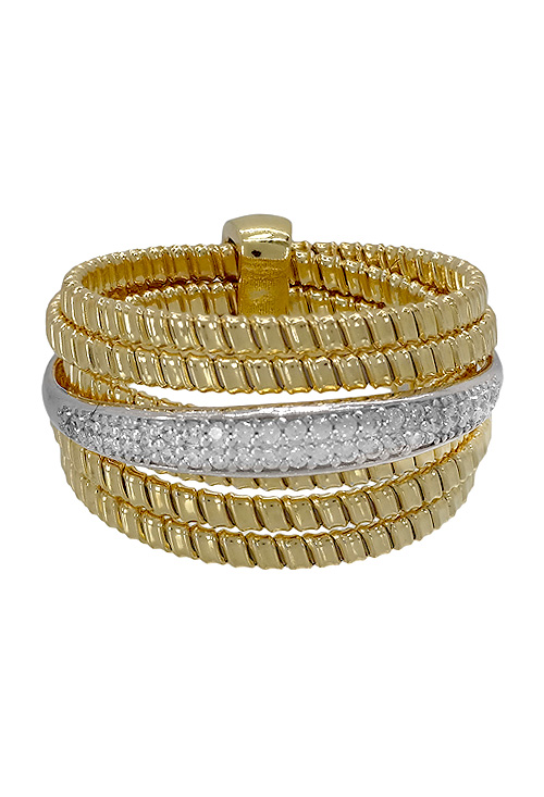 Anillo de plata chapado en oro con circonitas - foto 3 - rfcia.248_0545-AB