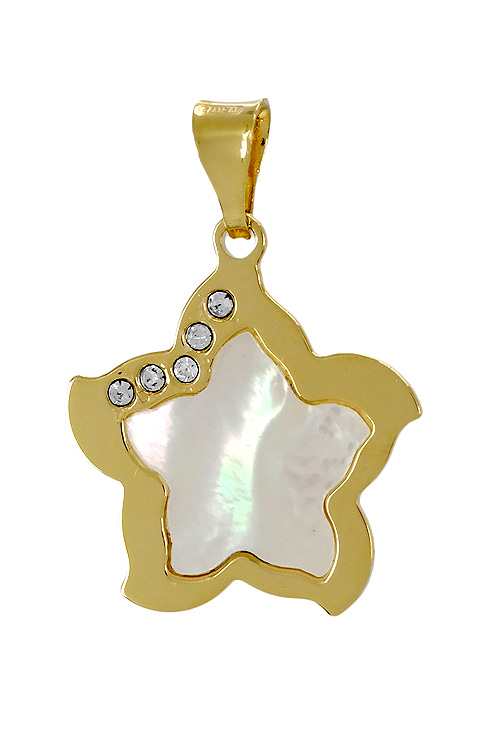 Colgante de oro amarillo y nacar forma de estrella - foto 3 - rfcia.243_447-01074