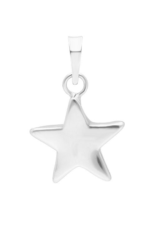 colgante oro blanco 18 kilates estrella de cinco puntas vista frontal 243_466-00068-B