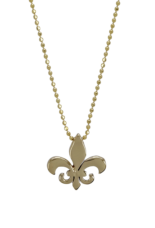 Gargantilla plata de ley chapada en oro con flor de lis - foto 3 - rfcia.266_023581-2-1