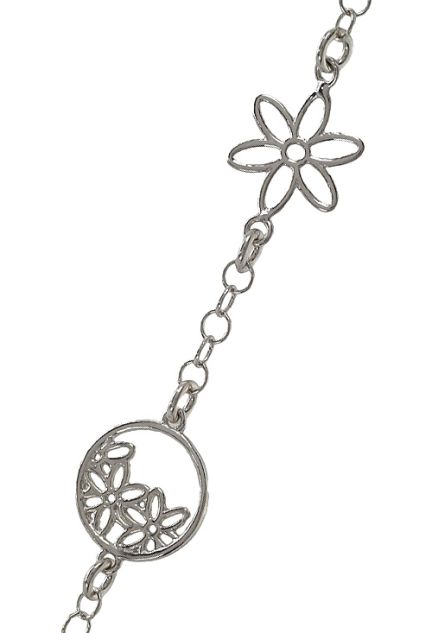 Pulsera de plata con entrepiezas forma de circulos y estrellas - foto 04 - rfcia 240_PPU3788