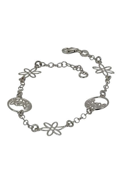 Pulsera de plata con entrepiezas forma de circulos y estrellas - foto 3 - rfcia.240_PPU3788