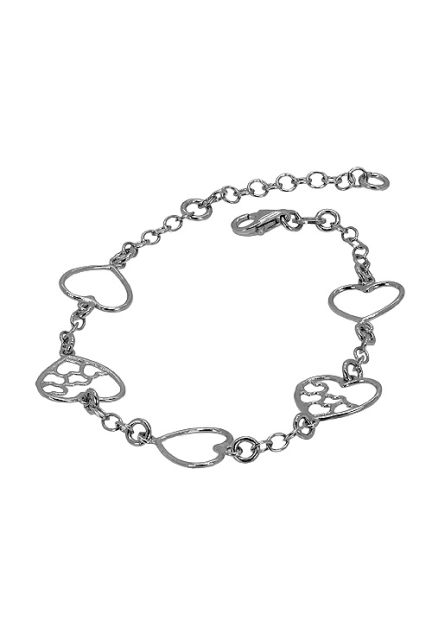 Pulsera de plata con entrepiezas forma de corazones - foto 3 - rfcia.240_PPU3786
