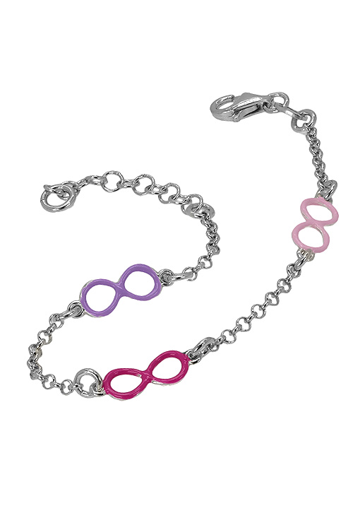 Pulsera de plata con entrepiezas infinito esmaltadas - foto 3 - rfcia.240_PPU3796