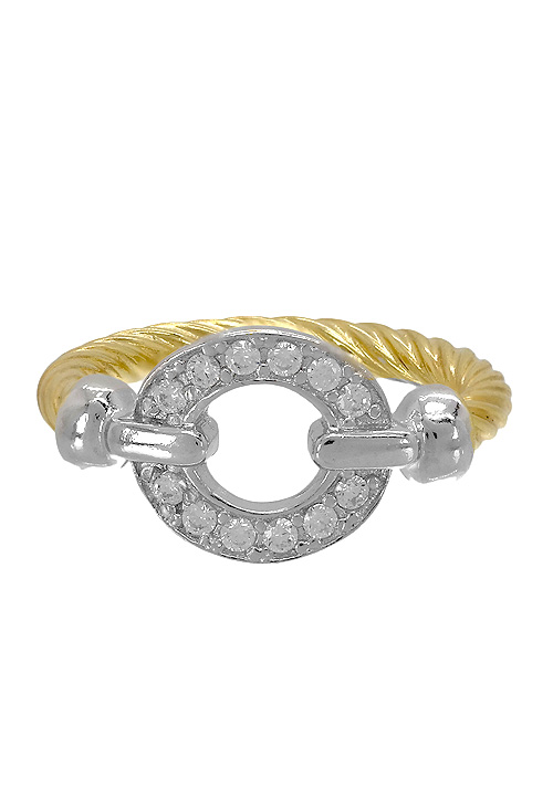 Anillo de plata banado en oro con circonitas - foto 3 - rfcia.248_0569-AB