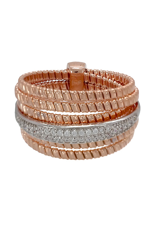 Anillo de plata chapado en oro con circonitas - foto 3 - rfcia.248_0545-RB